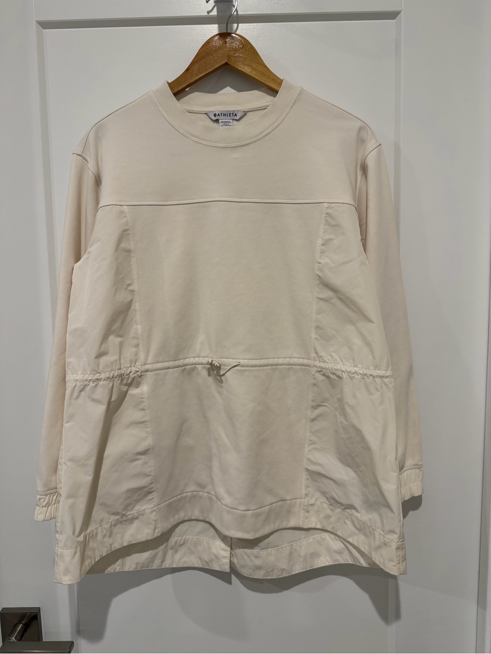 Athleta Women's Cream Pullover Top - Lightweight Long Sleeve